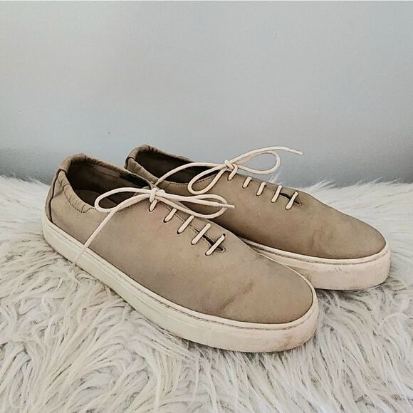 The Flexx athletic leather upper shoe women's size 8.5 lace beige - Picture 1 of 6
